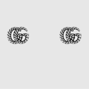 Gucci Silver Rope Design stud GG Earrings perfect for Valentine’s Day